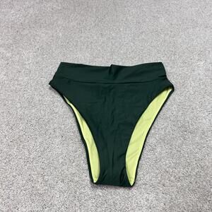 Aerie Swimsuit Bottoms High Cut Cheeky Green Women’s Size Large NWT
